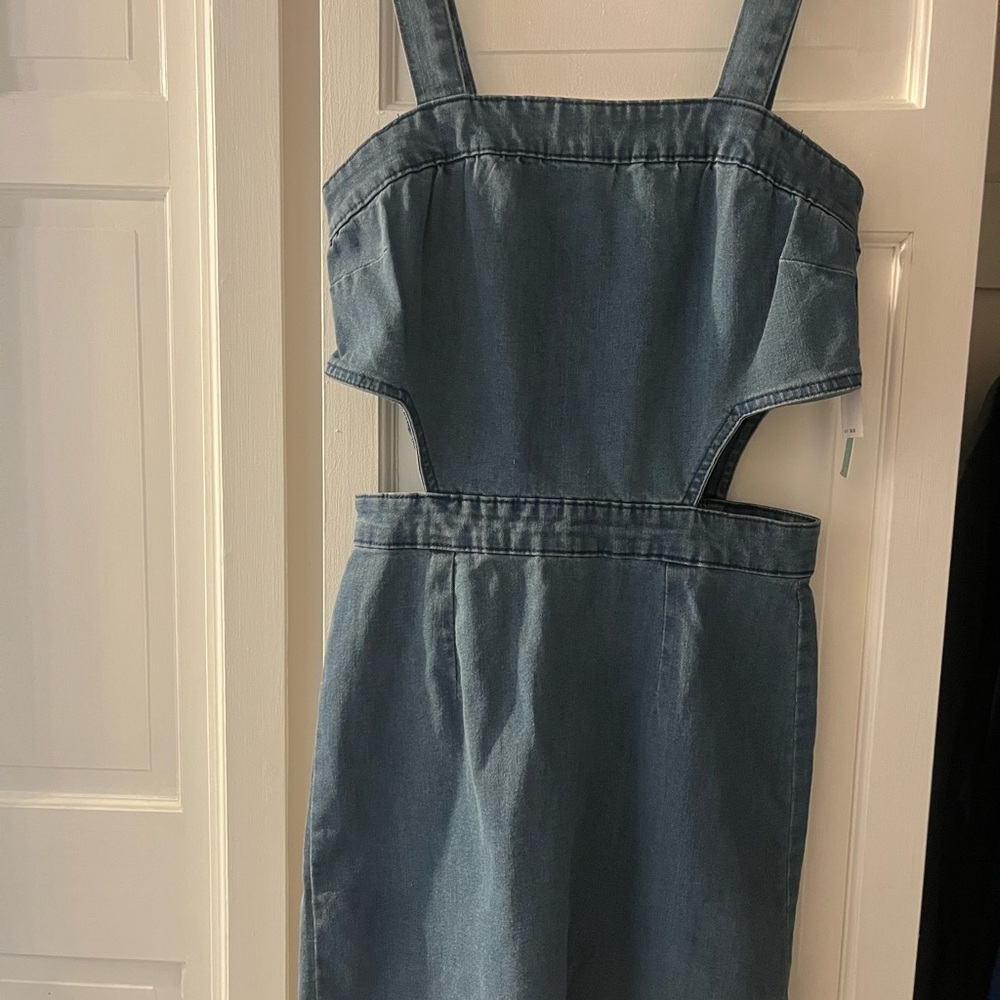 Stylish Denim Cutout Dress